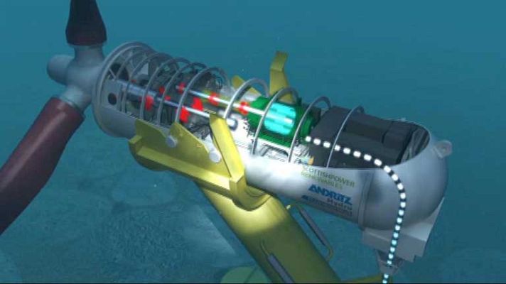 Telediario 1 - Mareas como fuente de electricidad