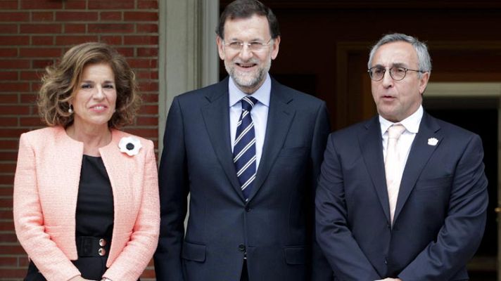 Telediario 1 - Rajoy recibe a los embajadores de Madrid 2020