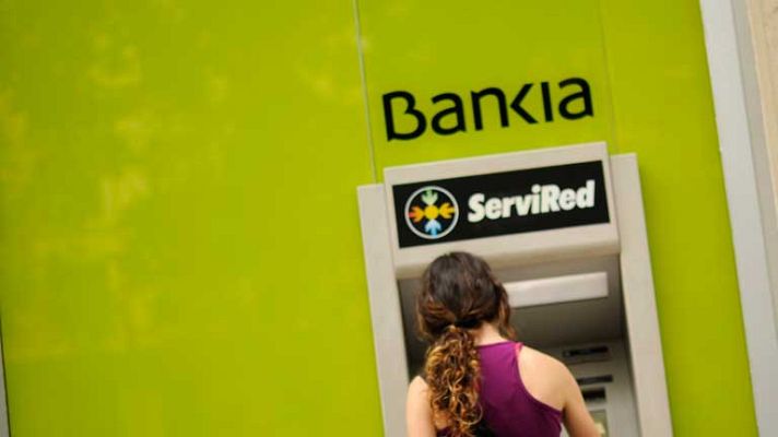 Telediario 1 - Las acciones de Bankia caen un 14 %