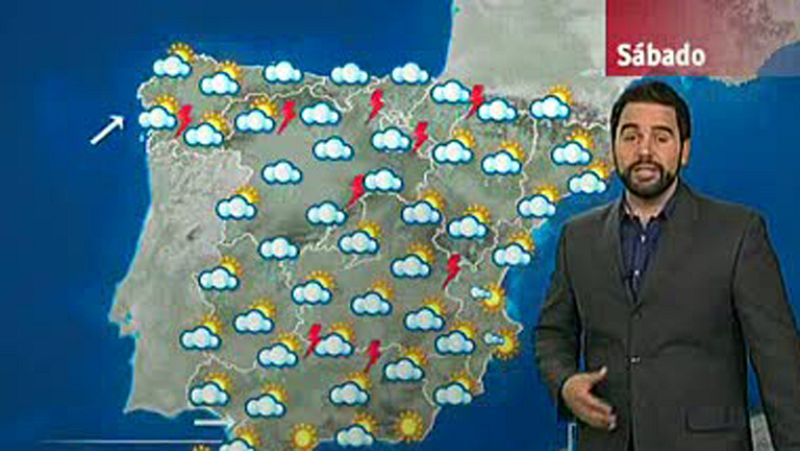 Lluvias localmente fuertes en el noreste y bajan temperaturas interior