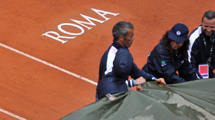 Telediario 1 - La lluvia aplaza la final de Roma entre Nadal y Djokovic