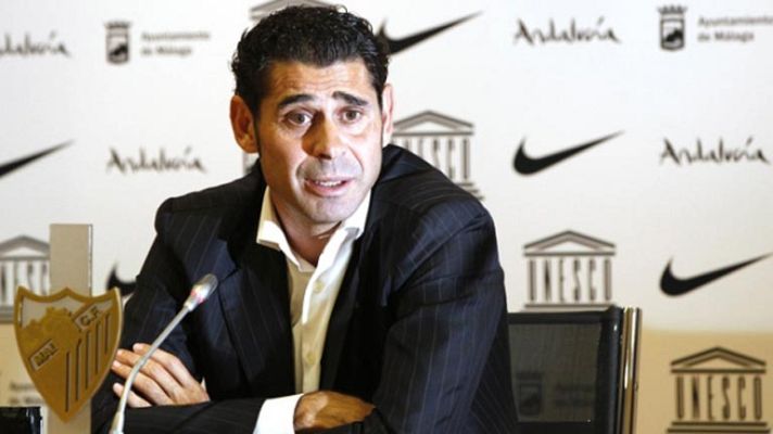 Telediario 1 - Fernando Hierro, Director General del Málaga, abandona el club