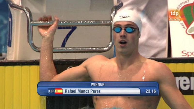 El nadador español Rafa Muñoz ha ganado la final de los 50 metros mariposa con un tiempo de 23,16 segundos en los campeonatos de Europa que se celebran en Debrecen (Hungría).