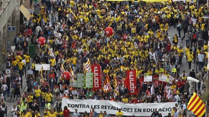 Telediario 1 - Huelga en Educación