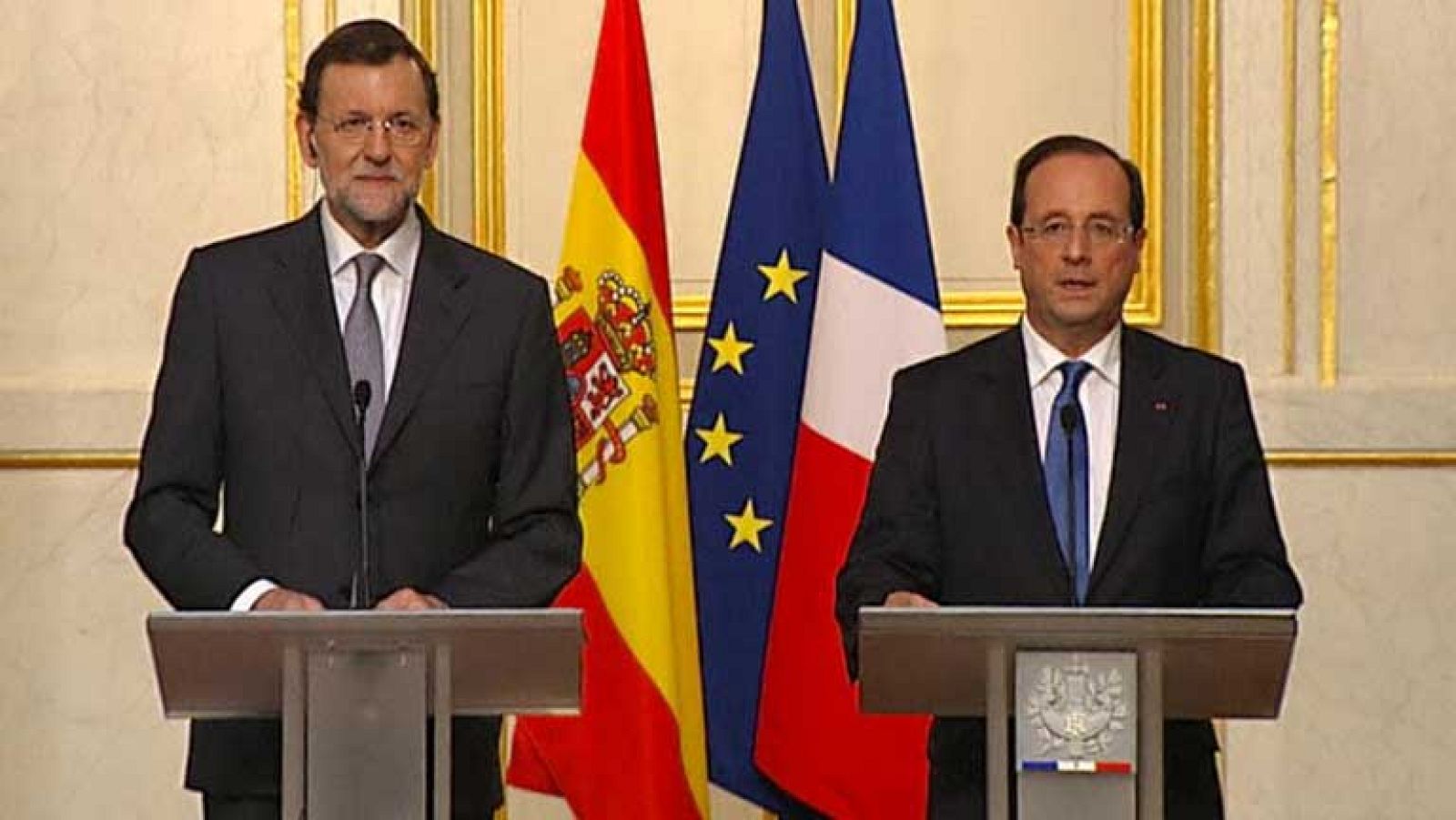 Rajoy y Hollande reclaman inyectar liquidez en el sistema financiero de los países del Euro