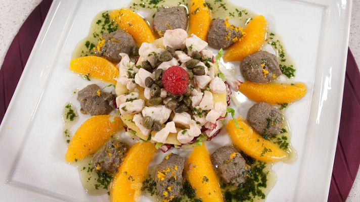 RTVE Cocina - Ensalada de ave con naranja y paté