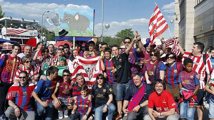 Telediario 1 - Fiesta de las aficiones junto al Calderón