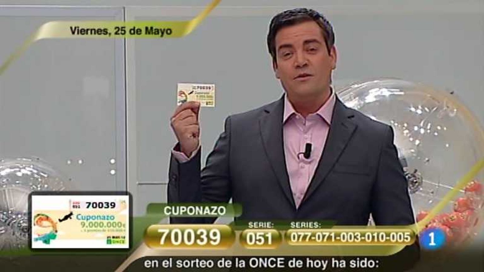 Sorteo ONCE - 25/05/12 - Ver ahora