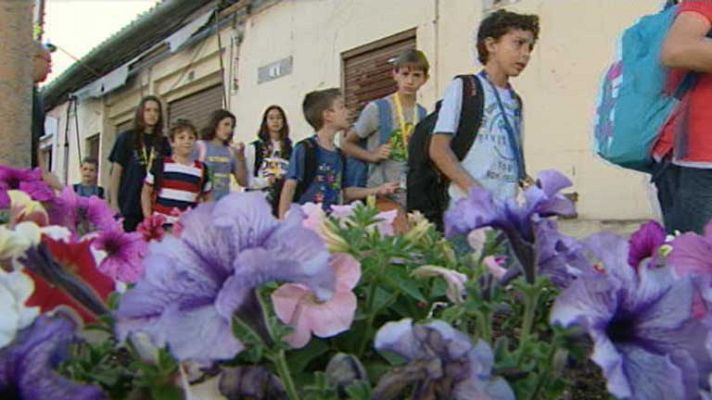 Telediario 1 - Beneficios de ir andando al colegio