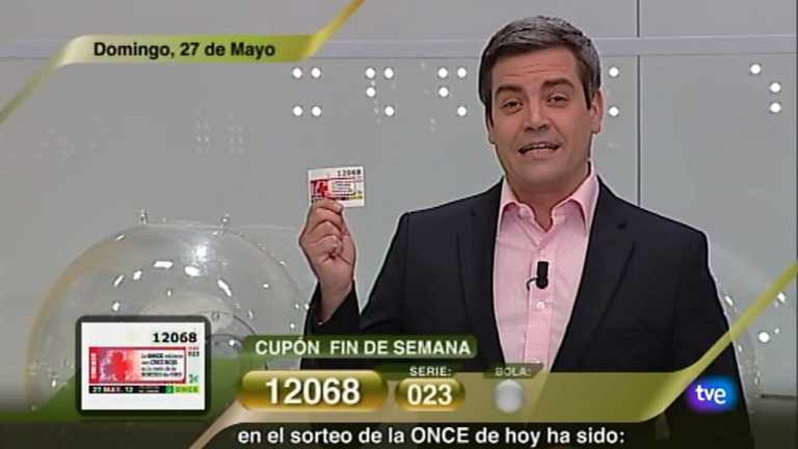 Sorteo ONCE - 27/05/12 - Ver ahora
