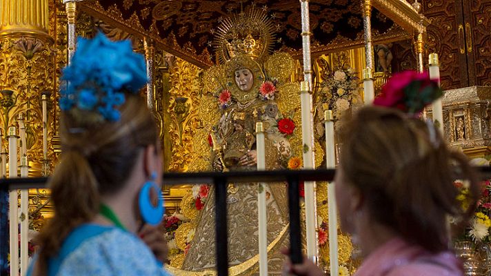 Telediario 1 - Calma y organización inusuales en el salto de la reja de la Virgen del Rocío