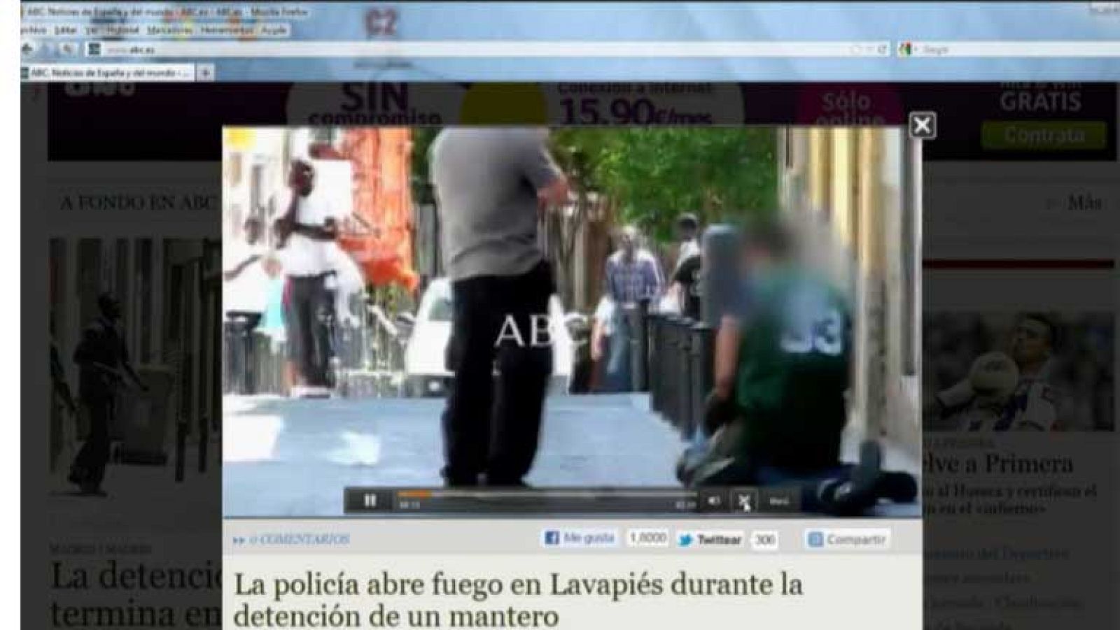 Un policía dispara al aire en la detención de un mantero en Lavapiés
