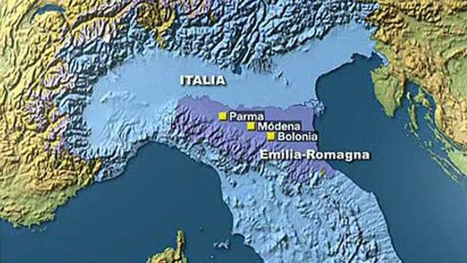 Al menos una persona ha muerto y otras cuatro han resultado heridas por un fuerte seísmo de magnitud 5,8, que se ha sentido en gran parte del norte de Italia a las 09.00 de la mañana.