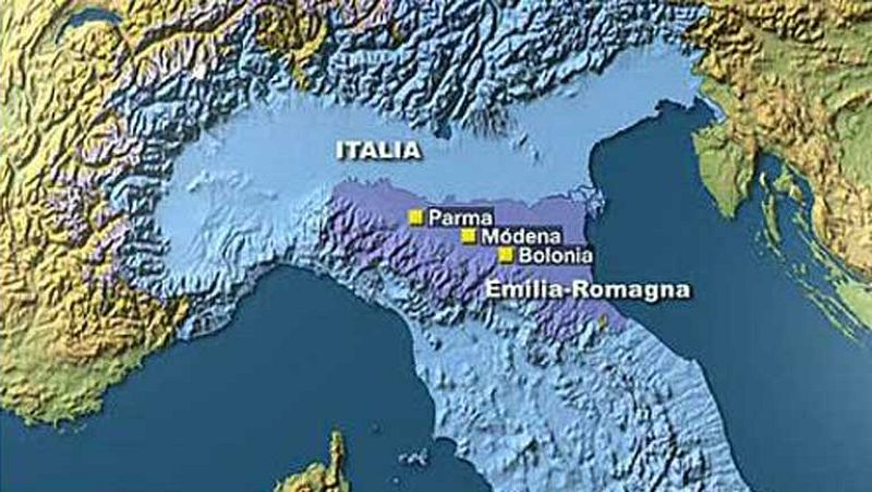 Al menos una persona ha muerto y otras cuatro han resultado heridas por un fuerte seísmo de magnitud 5,8, que se ha sentido en gran parte del norte de Italia a las 09.00 de la mañana.