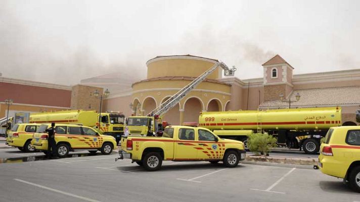 Telediario 1 - Investigan el incendio en Doha