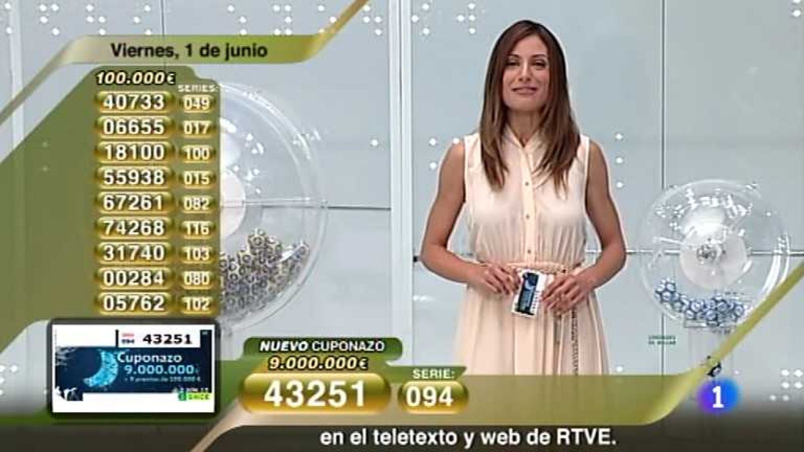 Sorteo ONCE - 01/06/12 - Ver ahora