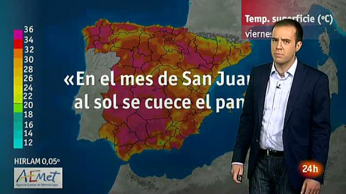 El tiempo - Tormentas en el Cantábrico, Castilla y León, alto Ebro y Pirineos