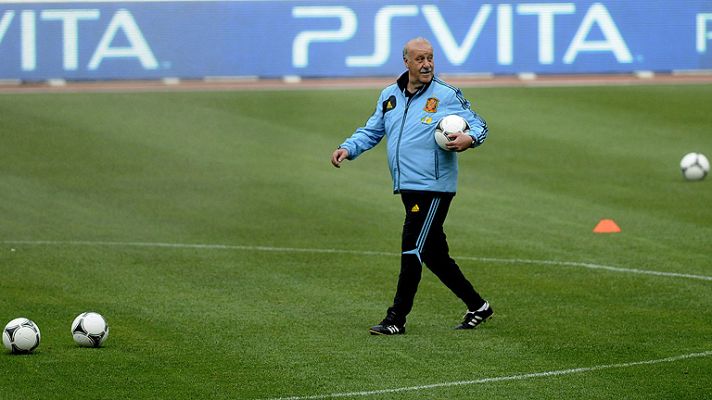 Telediario 1 - Del Bosque: "Ya tengo decidido el once titular frente a Italia"