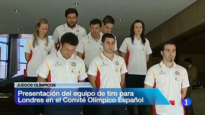 Telediario 1 - Presentada la delegación olímpica de Tiro para Londres 2012