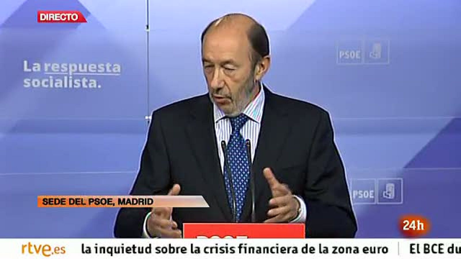 Rubalcaba: "Si la UE ayuda a España exigirá contrapartidas; y no vale todo" - La tarde en 24h | Ver