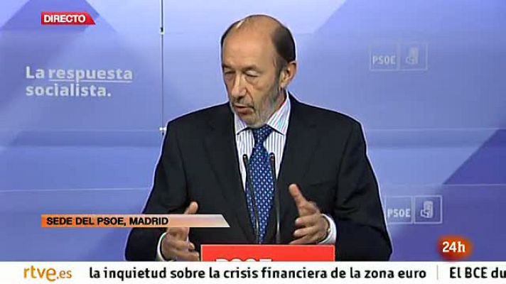 La tarde en 24h - Rubalcaba: "Si la UE ayuda a España exigirá contrapartidas; y no vale todo"