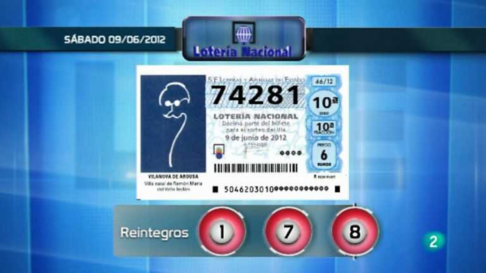 Lotería diaria - 09/06/12 - ver ahora