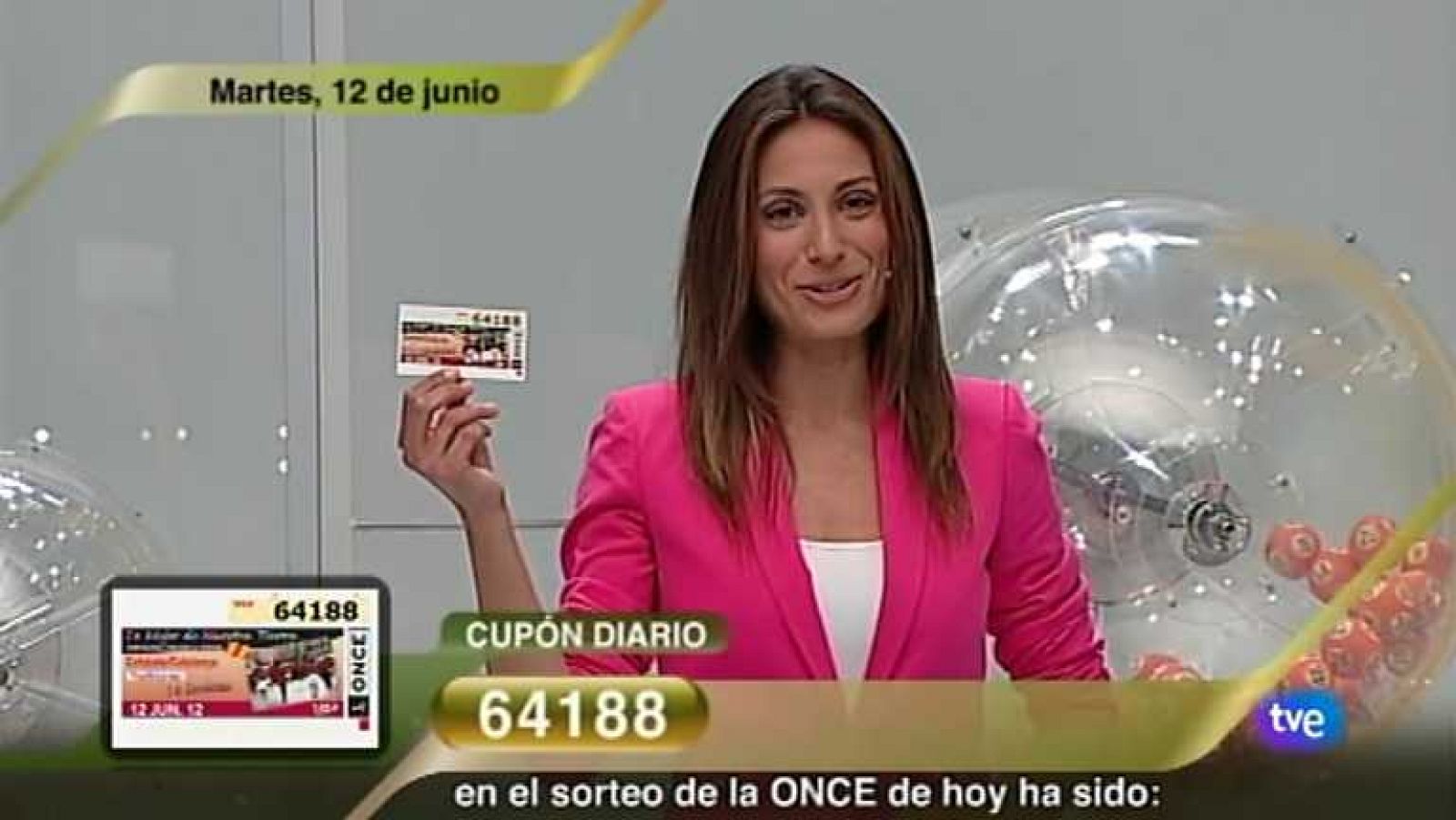 Sorteo ONCE - 12/06/12  - Ver ahora