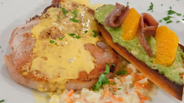 RTVE Cocina - Chuletas de cerdo con tosta