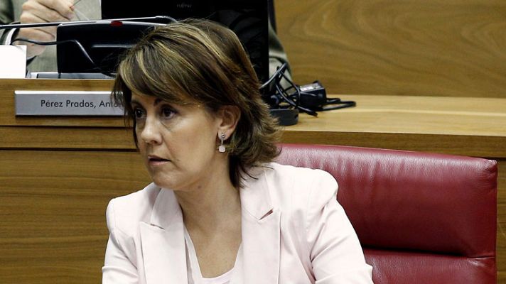 Telediario 1 - Barcina destituye al vicepresidente, del PSN, y dimiten los otros dos consejeros socialistas