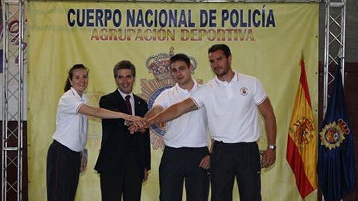 Telediario 1 - Tres policías españoles compiten en los Juegos de Londres