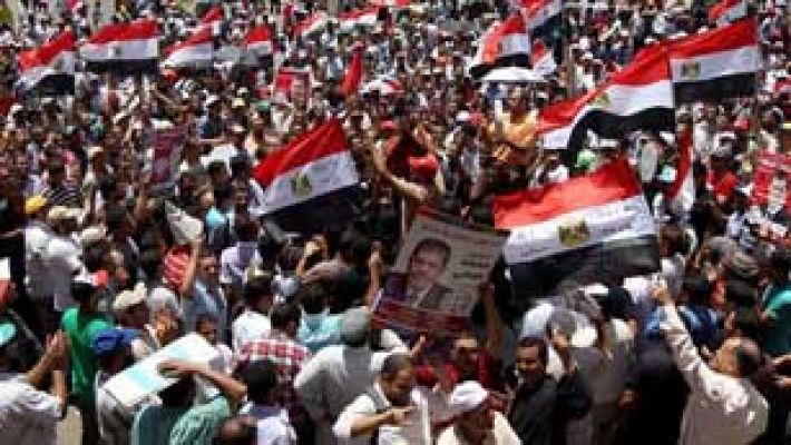 Telediario 1 - Protestas en Egipto