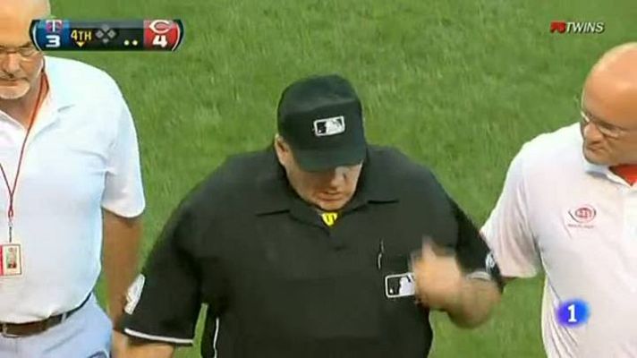 Telediario 1 - Un golpe de mala suerte en beisbol