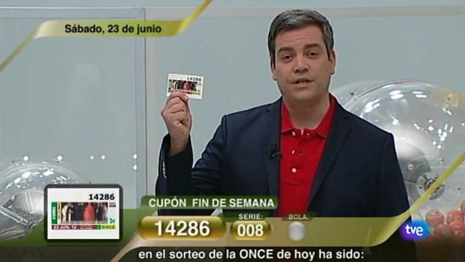 Sorteo ONCE - 23/06/12 - Ver ahora