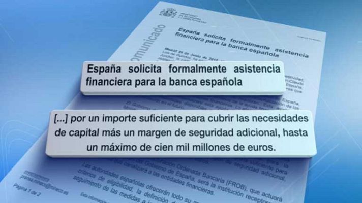 Telediario 1 - Petición de asistencia financiera