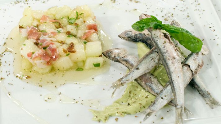 RTVE Cocina - Boquerones a la sal con ensalada