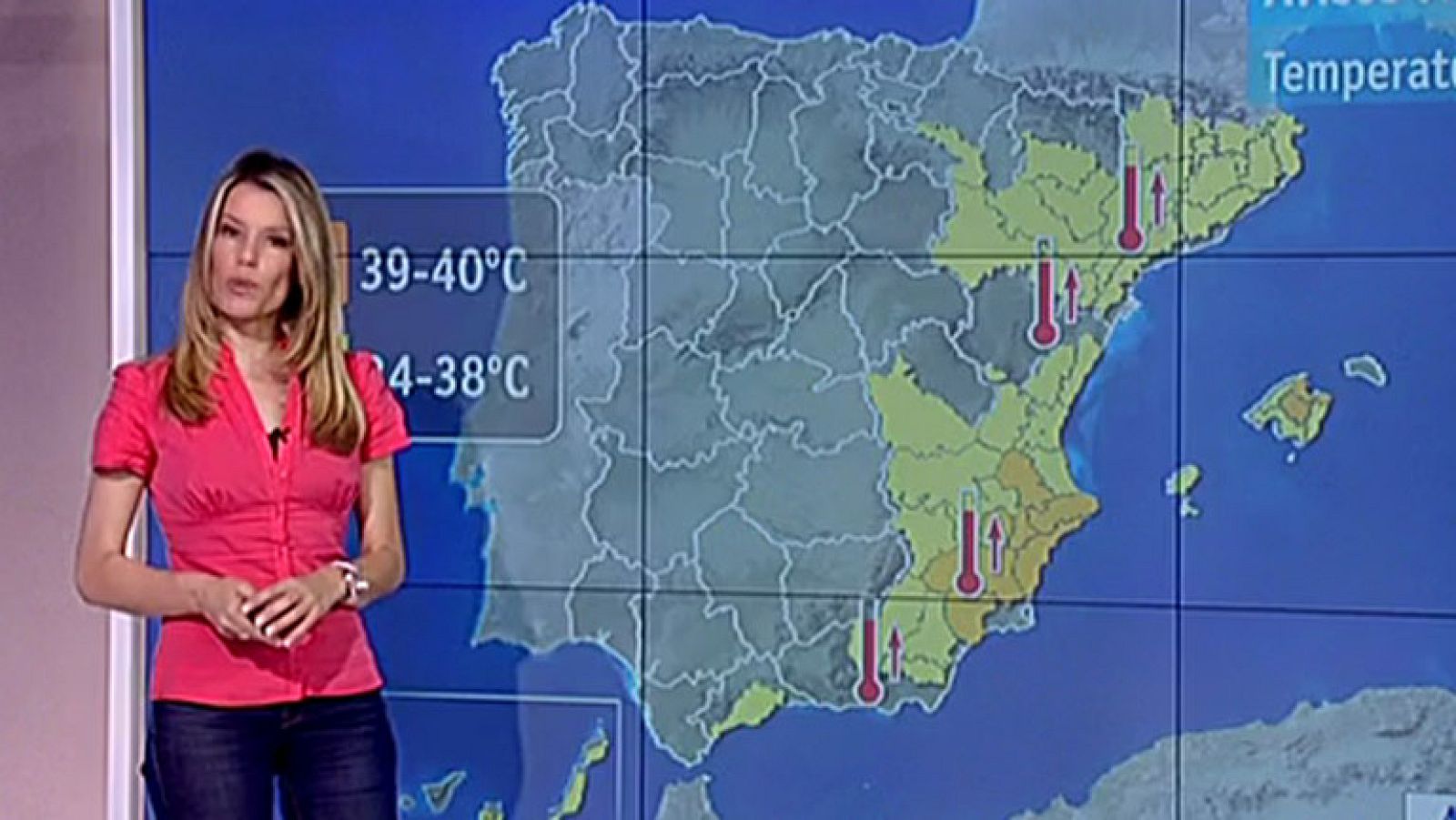 Temperaturas altas en la parte oriental y descienden en la occidental