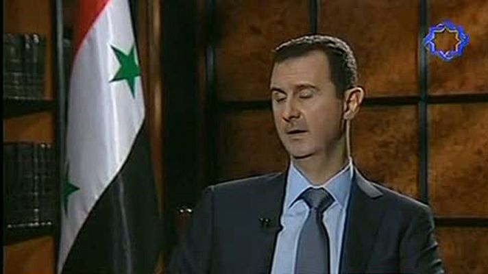 Telediario 1 - Asad descarta una solución externa al conflicto de Siria