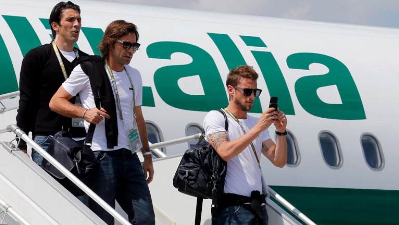 La selección italiana llega a Kiev | Ver