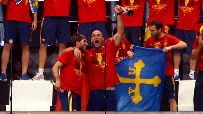 Telediario 1 - Pepe Reina, el alma de la fiesta de la selección