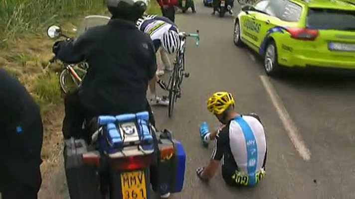 Tour de Francia - Kanstantsin Sivtsov, primer abandono del Tour de Francia 2012