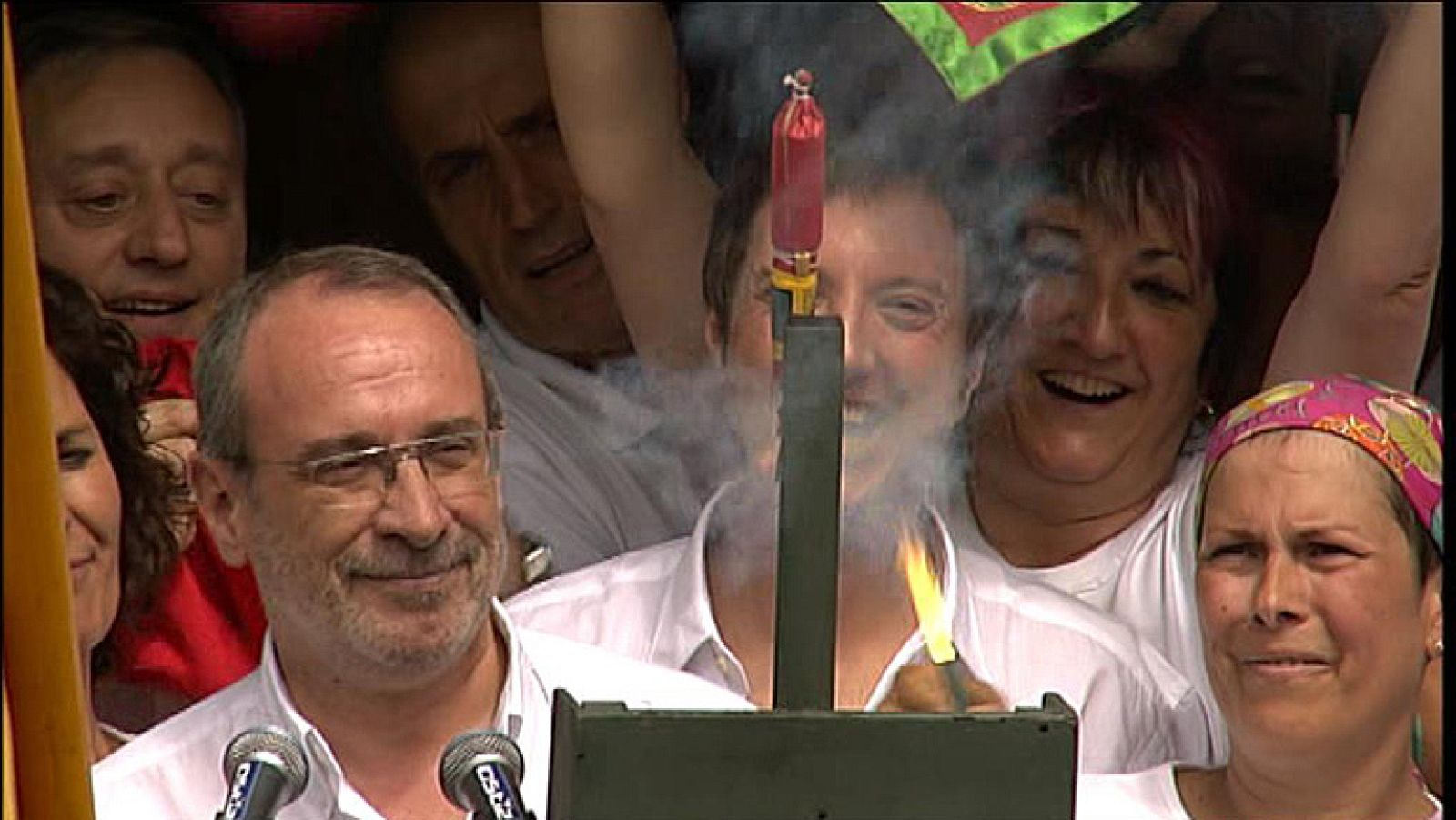 El chupinazo de los Sanfermines 2012