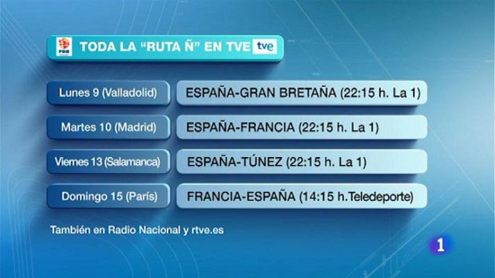 Telediario 1 - La gira de la 'ÑBA' en TVE, RNE y RTVE.es