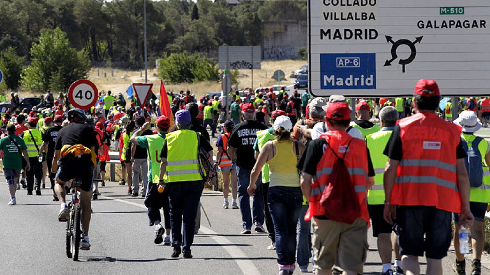 La 'Marcha Negra' llega a la Comunidad de Madrid y avanza hacia la capital