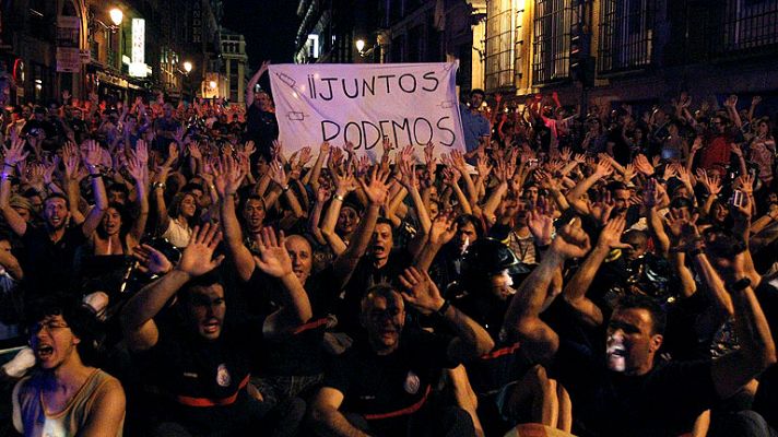 Telediario 1 - Protestas de los funcionarios