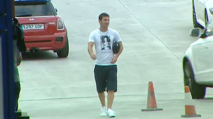 Telediario 1 - El BarEl Barça se pone en marcha, con Messi y sin los internacionales españoles