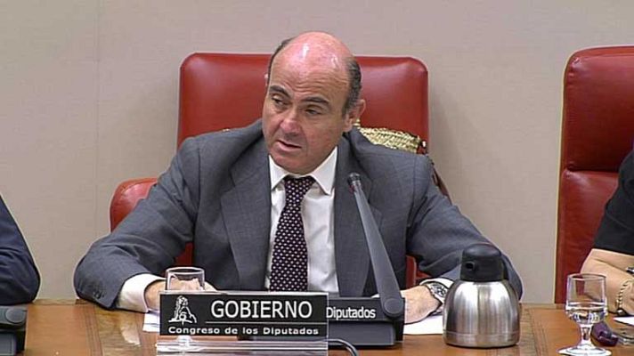 Telediario 1 - Comparecencia de Luis de Guindos