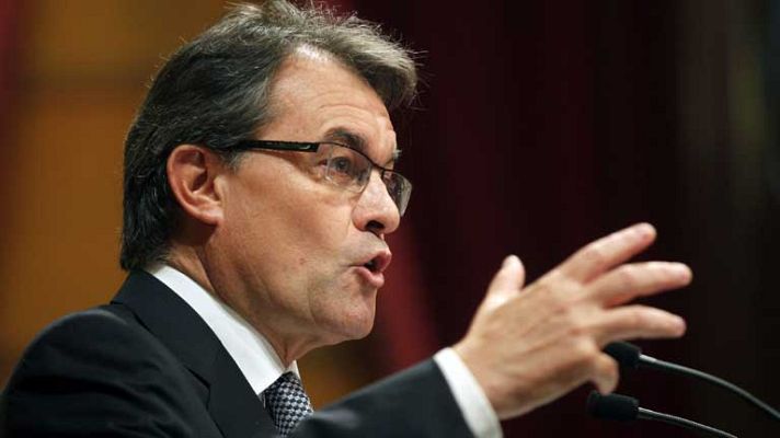 Telediario 1 - Artur Mas defiende el pacto fiscal