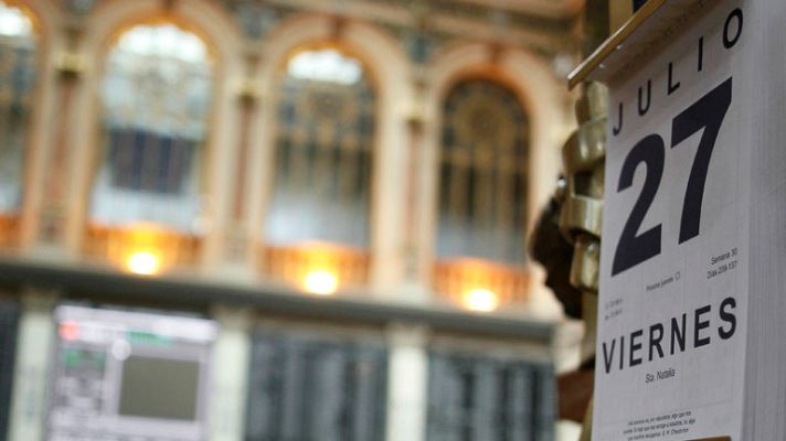 Telediario 1 - Cae la prima de riesgo