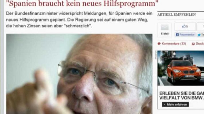 Telediario 1 - Alemania descarta más ayuda para España