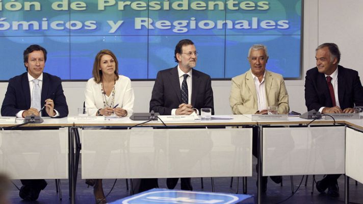 Telediario 1 - Rajoy pide a sus "barones" apoyo
